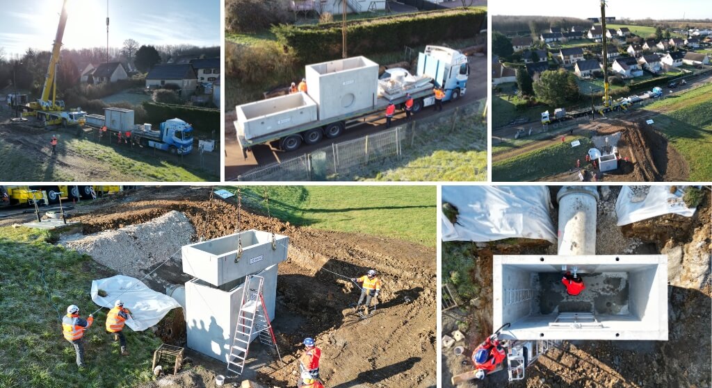 chantier de la RD 52 avec l'entreprise Cimentub et Sogea