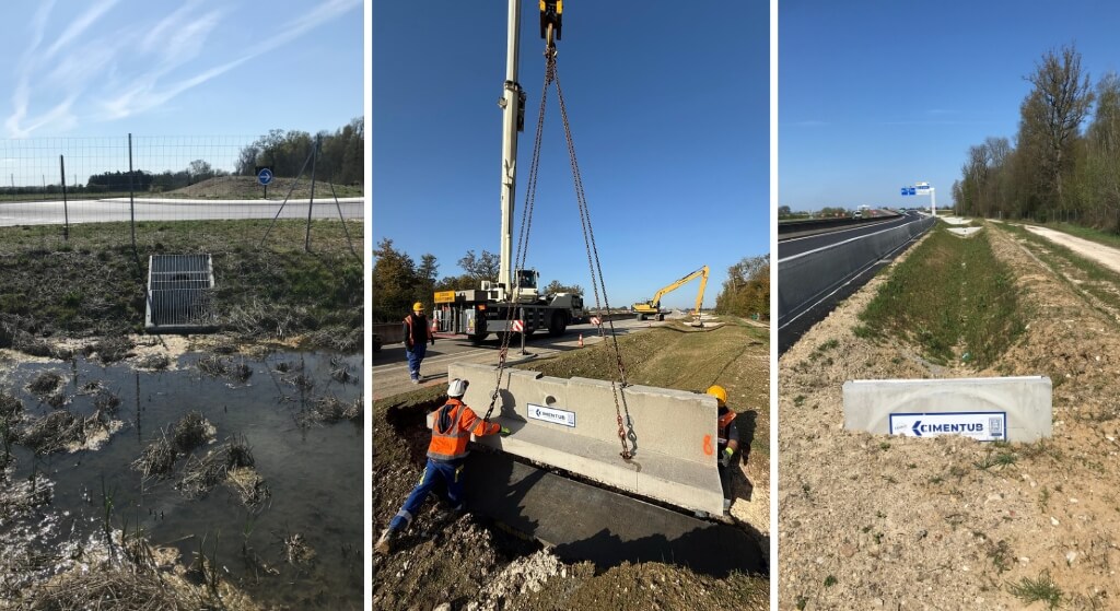 Ouvrages préfabriqués Cimentub sur le chantier RD364