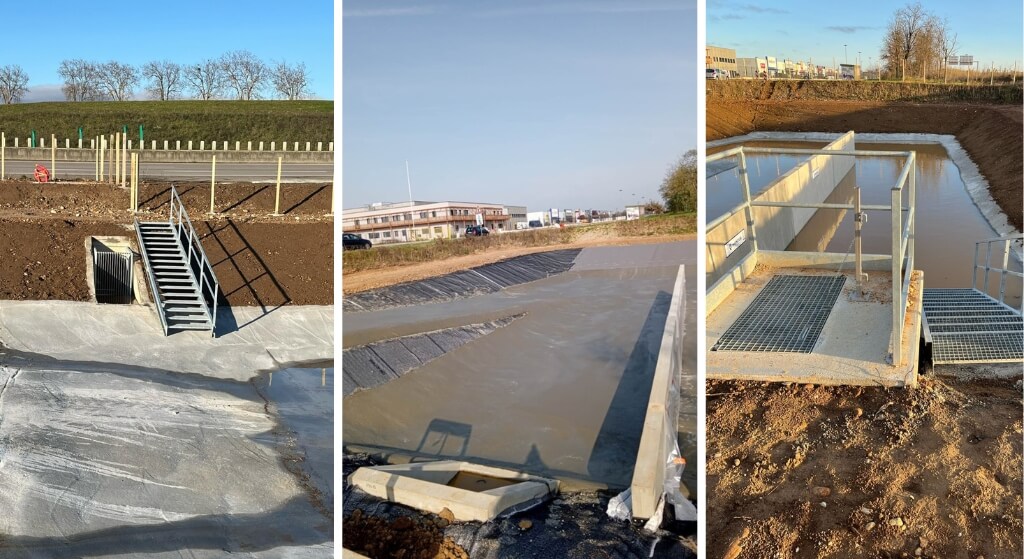 Valence RN7 - Chantier Berthouly TP et NGE avec ouvrages préfabriqués Cimentub