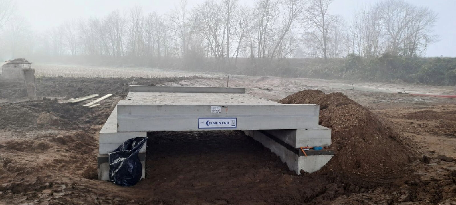 Chantier à Eckwersheim : dalles préfabriquées Cimentub en béton